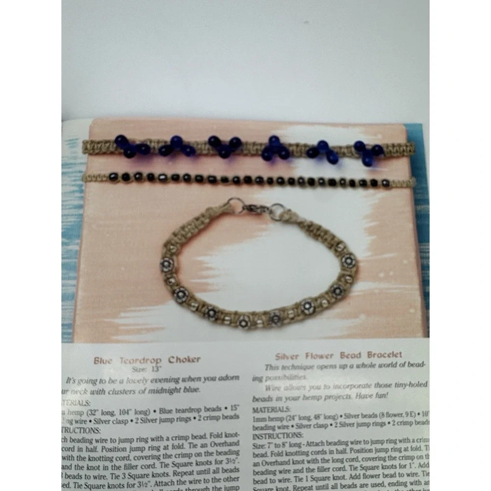 Hemp‎ Jewelry Making Book Macrame Beading Patterns DIY Craft Guide